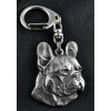 French Bulldog - keyring (silver plate) - 2154 - 20049