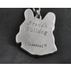 French Bulldog - necklace (silver chain) - 3306 - 33704