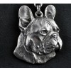 French Bulldog - necklace (silver cord) - 3184 - 32610