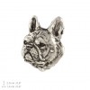 French Bulldog - pin (silver plate) - 2218 - 22253