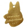 German Shepherd - keyring (gold plating) - 2396 - 26933