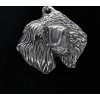 Irish Soft Coated Wheaten Terrier - keyring (silver plate) - 2216 - 21517