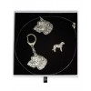 Irish Wolfhound - keyring (silver plate) - 2100 - 18705