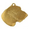 Irish Wolfhound - necklace (gold plating) - 2505 - 27513