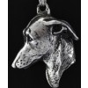 Italian Greyhound - necklace (silver chain) - 3350 - 33969