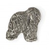 Polish Lowland Sheepdog - pin (silver plate) - 2647 - 28684