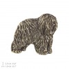 Polish Lowland Sheepdog - pin (silver plate) - 2675 - 28834
