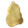 Poodle - keyring (gold plating) - 832 - 25172