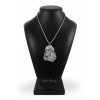 Poodle - necklace (silver cord) - 3194 - 33206