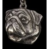 Pug - necklace (silver chain) - 3353 - 33987