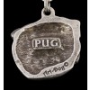 Pug - necklace (silver chain) - 3353 - 33988