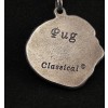 Pug - necklace (silver plate) - 2898 - 30572
