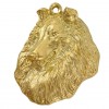 Rough Collie - necklace (gold plating) - 1712 - 25546