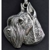 Schnauzer - necklace (silver cord) - 3195 - 32654