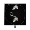 Scottish Deerhound - keyring (silver plate) - 2001 - 15949