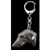 Scottish Deerhound - keyring (silver plate) - 2187 - 20844