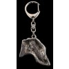 Scottish Deerhound - keyring (silver plate) - 2187 - 20845