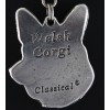Welsh Corgi Cardigan - necklace (silver chain) - 3336 - 33885