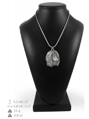 Afghan Hound - necklace (silver cord) - 3237 - 33367