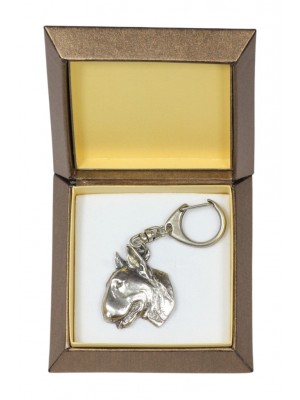 Bull Terrier - keyring (silver plate) - 2755 - 29874