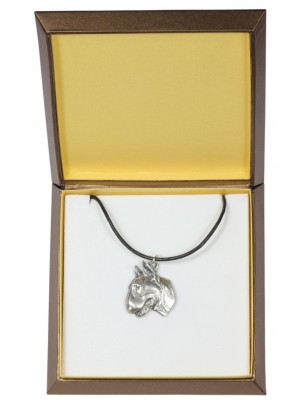 Bull Terrier - necklace (silver plate) - 2942 - 31086