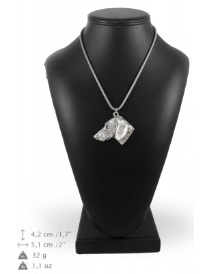 Dachshund - necklace (silver chain) - 3290 - 34290