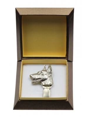 Doberman pincher - clip (silver plate) - 2544 - 28126