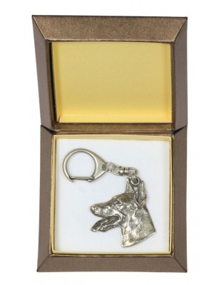 Doberman pincher - keyring (silver plate) - 2835 - 29964