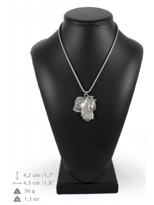 Dogo Argentino - necklace (silver chain) - 3277 - 34264