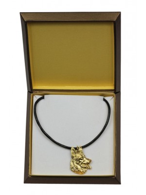 German Shepherd - necklace (gold plating) - 2468 - 27627