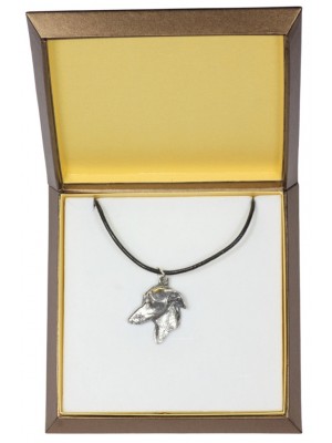 Italian Greyhound - necklace (silver plate) - 2979 - 31122