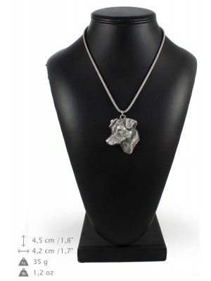 Jack Russel Terrier - necklace (silver chain) - 3339 - 34488