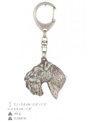 Kerry Blue Terrier - keyring (silver plate) - 2694 - 29020