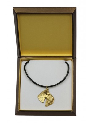 Kerry Blue Terrier - necklace (gold plating) - 2499 - 27658