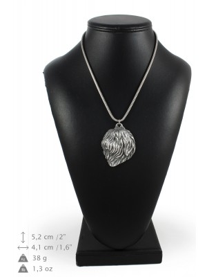Polish Lowland Sheepdog - necklace (silver cord) - 3255 - 33406