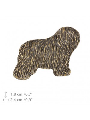 Polish Lowland Sheepdog - pin (silver plate) - 1554 - 26044