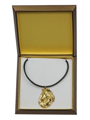Rough Collie - necklace (gold plating) - 2527 - 27683