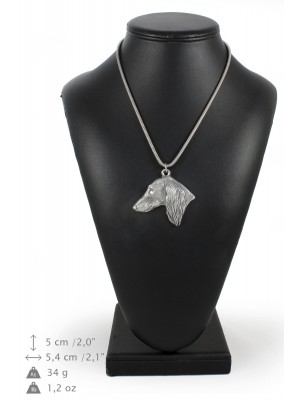 Saluki - necklace (silver chain) - 3264 - 34205