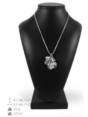Schnauzer - necklace (silver chain) - 3372 - 34634