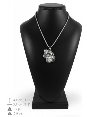 Schnauzer - necklace (silver cord) - 3250 - 33396