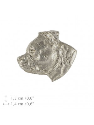 Staffordshire Bull Terrier - pin (silver plate) - 1569 - 26064