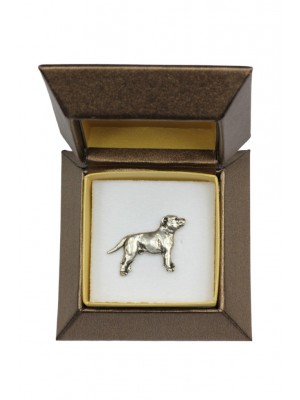 Staffordshire Bull Terrier - pin (silver plate) - 2680 - 28962