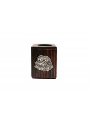 Pekingese - candlestick (wood) - 3979 