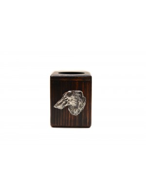 Barzoï Russian Wolfhound - candlestick (wood) - 3915