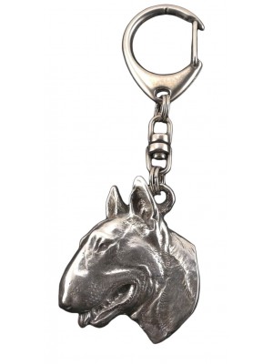 Bull Terrier - keyring (silver plate) - 60