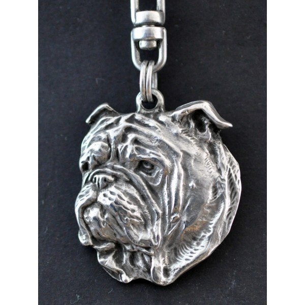 English Bulldog - keyring (silver plate) - 11 - 107