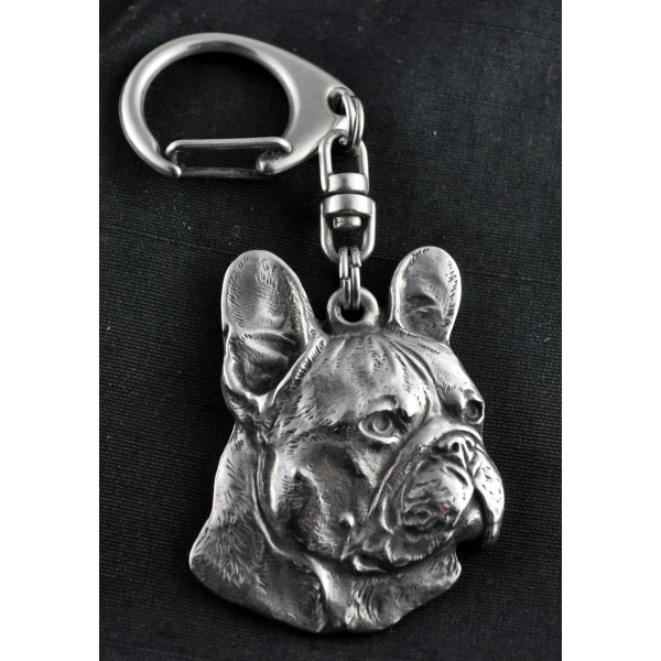 French Bulldog - keyring (silver plate) - 58 - 346