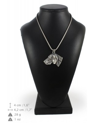 Weimaraner - necklace (silver cord) - 3183 - 33107