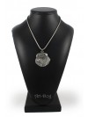 Belgium Griffon - necklace (silver cord) - 3176 - 33097