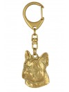 French Bulldog - keyring (gold plating) - 2430 - 27102